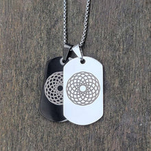 Load image into Gallery viewer, EMF 5G Protection Quantum Scalar Dog Tag Pendant Necklace - Gold.
