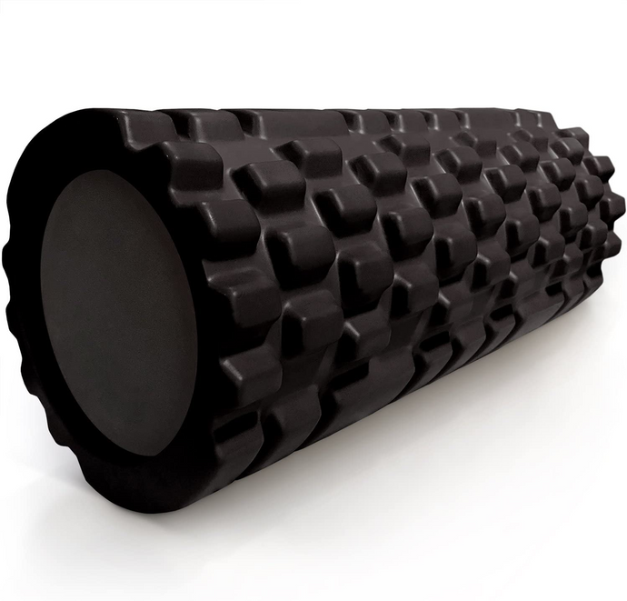 Deep Tissue Foam Massage Roller for Muscle and Myofascial Trigger Point Release - Black.
