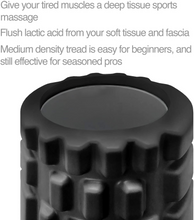 Загрузить изображение в средство просмотра галереи, Deep Tissue Foam Massage Roller for Muscle and Myofascial Trigger Point Release - Black
