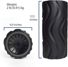Lade das Bild in den Galerie-Viewer, Vibrating Massage Foam Roller with Ridges for Body Pain And Muscle Sore Recovery -Black.
