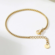 Cargar imagen en el visor de la galería, Herringbone Gold Chain Bracelets for Women  Adjustable.
