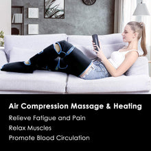 Load image into Gallery viewer, Leg Air Compression Massager Heated Foot Calf Thigh Circulation for Restless Legs Syndrome.
