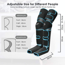 Cargar imagen en el visor de la galería, Leg Compression Massager Cordless and Rechargeable Thigh and Knee Boots Device with Heat for Circulation and Recovery Legs Pain Relief Lymphatic Drainage.
