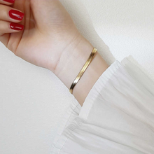 Load image into Gallery viewer, Herringbone Gold Chain Bracelets for Women  Adjustable.

