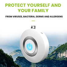 Load image into Gallery viewer, USB Portable Wearable Air Purifier Negative Ion Air Freshener Necklace (White)
