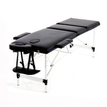 Lade das Bild in den Galerie-Viewer, Portable Massage Table With Adjustable Aluminum Frame Black

