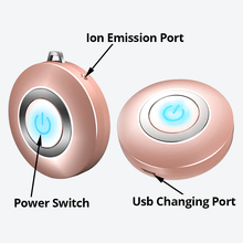 Cargar imagen en el visor de la galería, USB Portable Wearable Air Purifier Negative Ion Air Freshener Necklace
