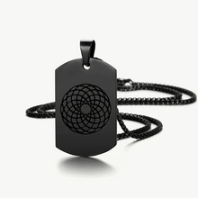 Load image into Gallery viewer, EMF 5G Protection Quantum Scalar Dog Tag Pendant Necklace - Gold.
