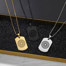 Cargar imagen en el visor de la galería, Emf 5G Protection Quantum Scalar Dog Tag Pendant Necklace - Gold.
