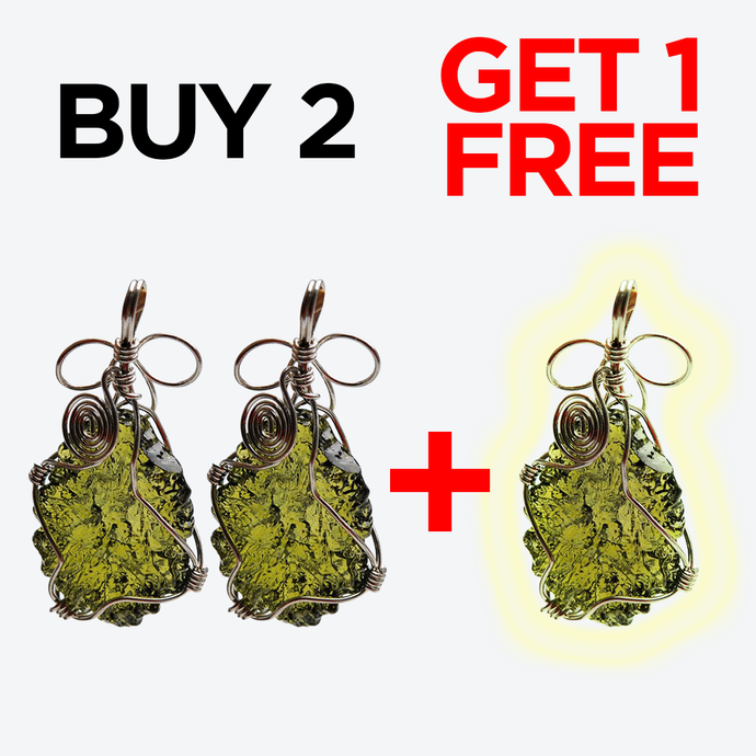 Moldavite Pendant Necklace - Buy 2 Get 1 Free Necklaces