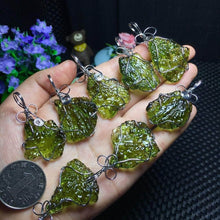 Load image into Gallery viewer, Moldavite Pendant Necklace For Spiritual Awakening &amp; Transformation Necklaces
