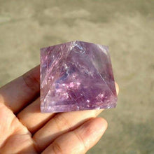 Load image into Gallery viewer, Pyramids - Light Stream™ Infused Amethyst Pyramid
