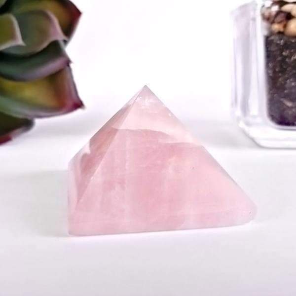 Pyramids - Light Stream™ Infused Rose Quartz Pyramid